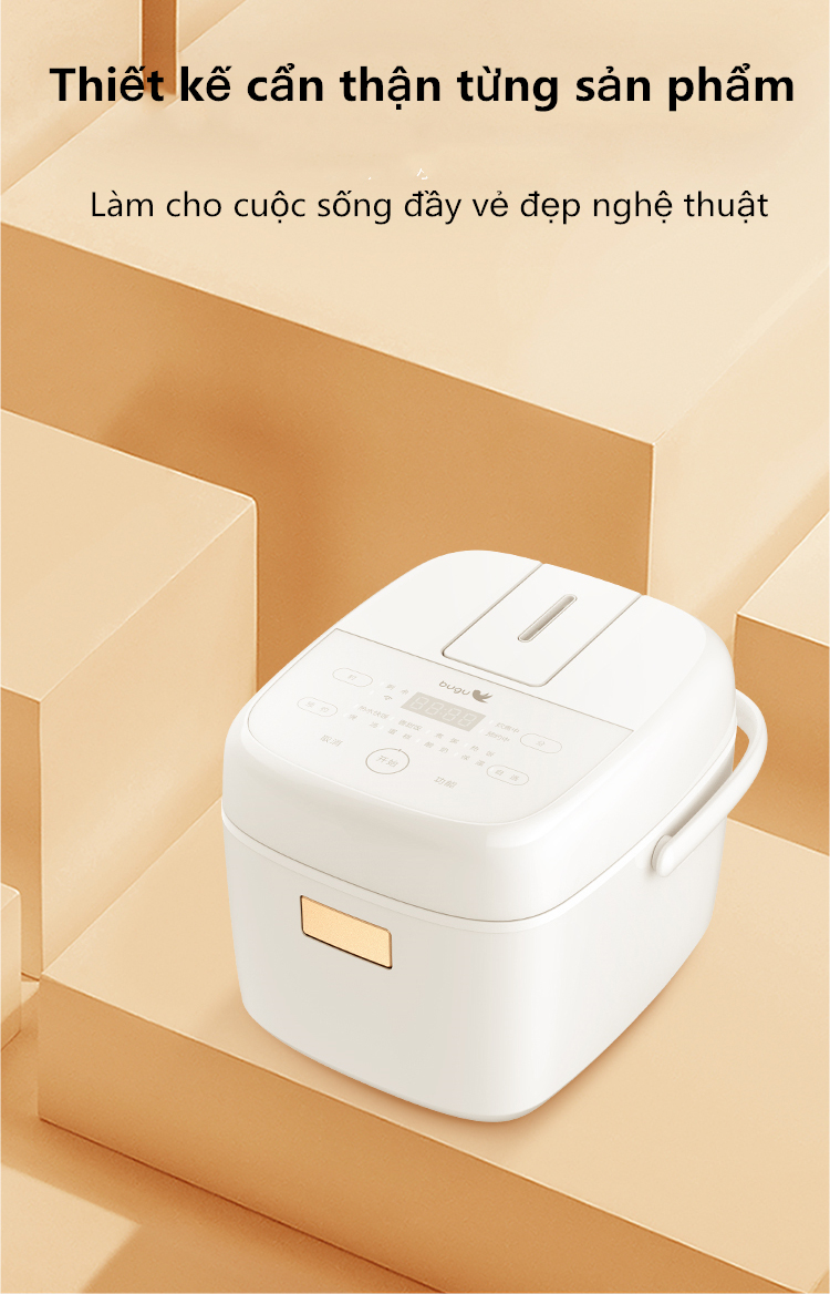 Nồi Cơm Điện Thông Minh Cảm Ứng Bugu R3 (2L) - Hàng Chính Hãng