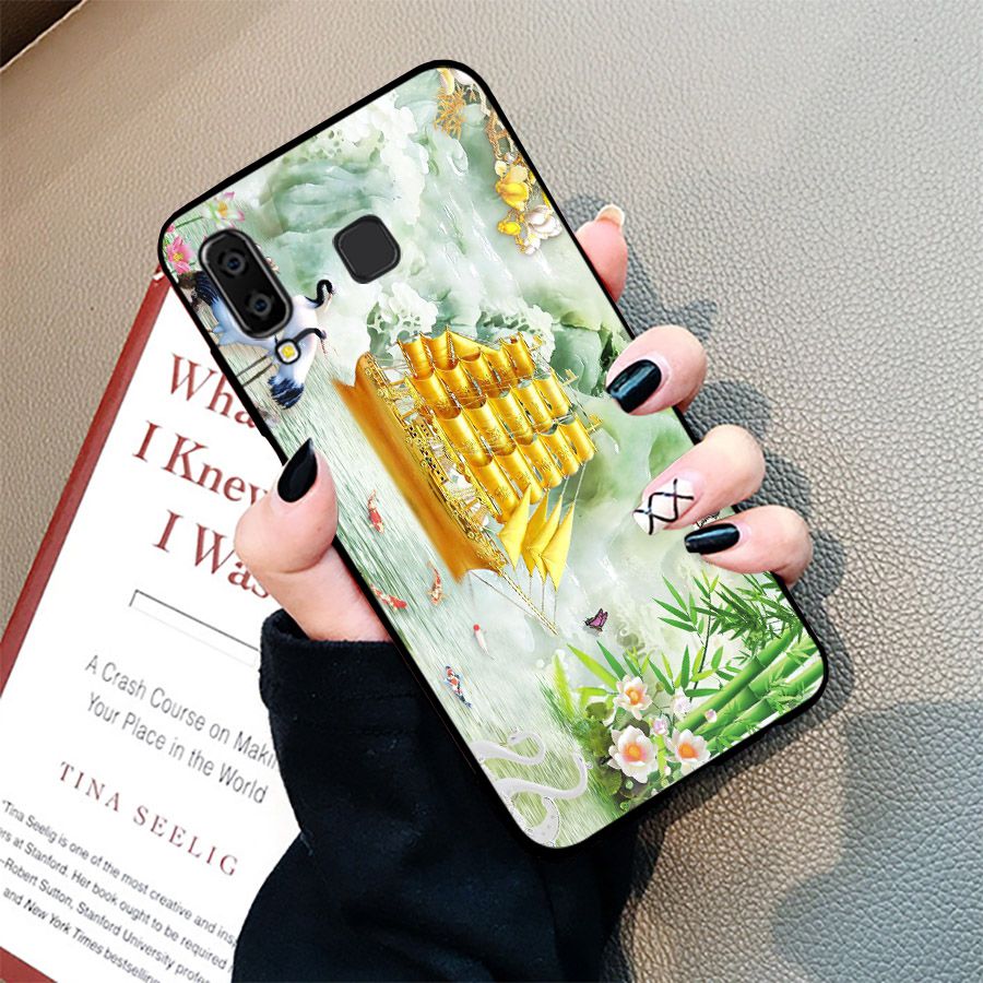 Ốp điện thoại kính cường lực cho máy Samsung Galaxy A10/M10 - thuận buồm xuôi gió MS 2TBXG021