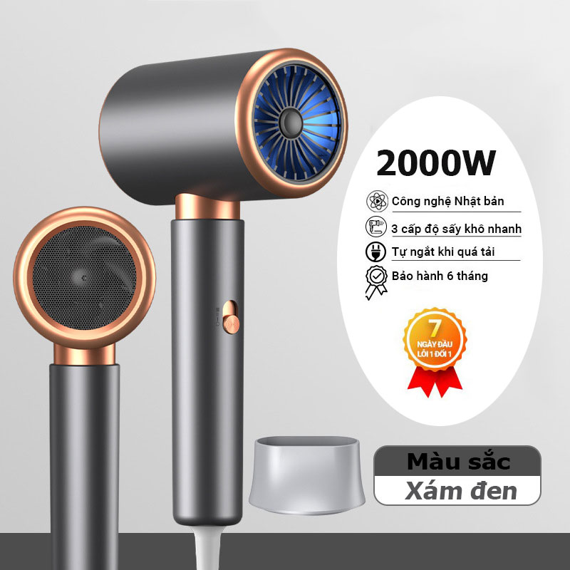Máy Sấy Tóc AZO A811 Công Suất 2000W, Máy Sấy Tóc, Tạo Kiểu Tóc 2 Chiều Nóng Lạnh 3 Cấp Độ Gió Giúp Chăm Sóc Và Bảo Vệ Tóc - Hàng chính hãng/ Hàng nhập khẩu