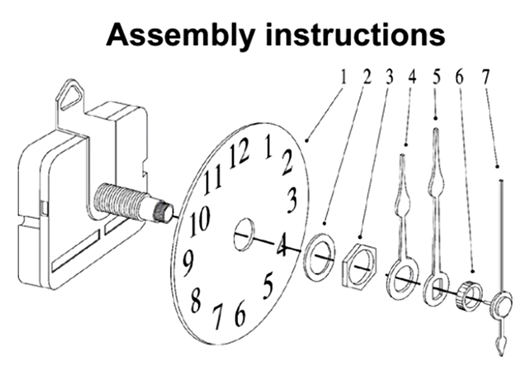 Clock Movement Useful DIY Tool with White Hands Drop Shipping