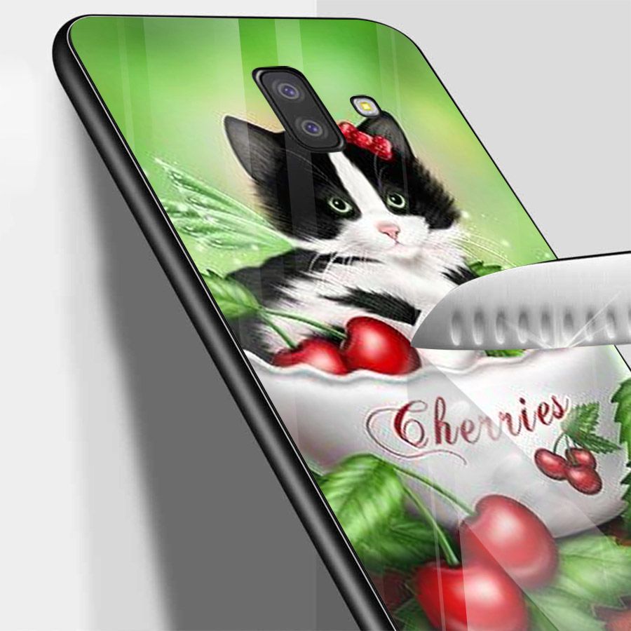 Ốp kính cường lực cho điện thoại Samsung Galaxy J6 - dễ thương muốn xỉu MS CUTE035