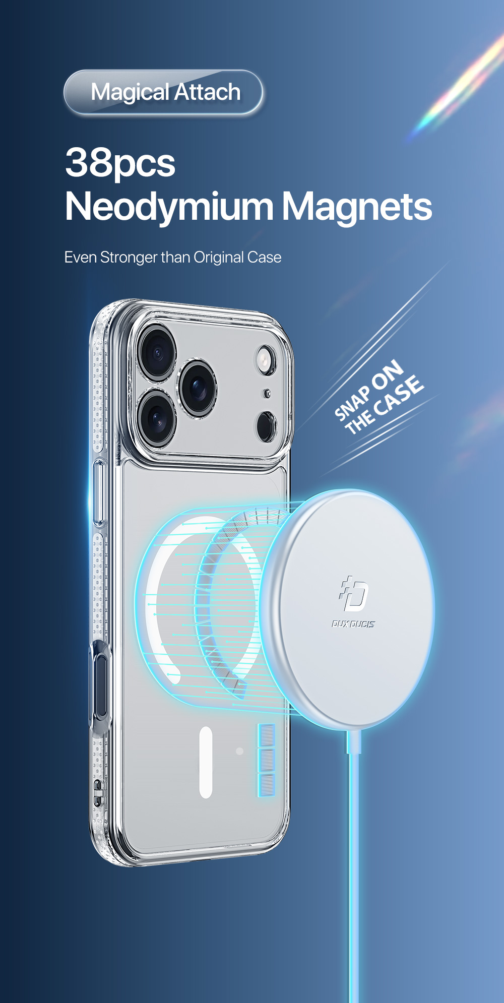 Ốp Lưng Sạc Từ Tính Chống Ố Vàng Dành Cho iPhone 17 Pro Max / 17 Pro / 17 Air / iPhone 17, DUX DUCIS Clin Mag Series_ Hàng chính hãng