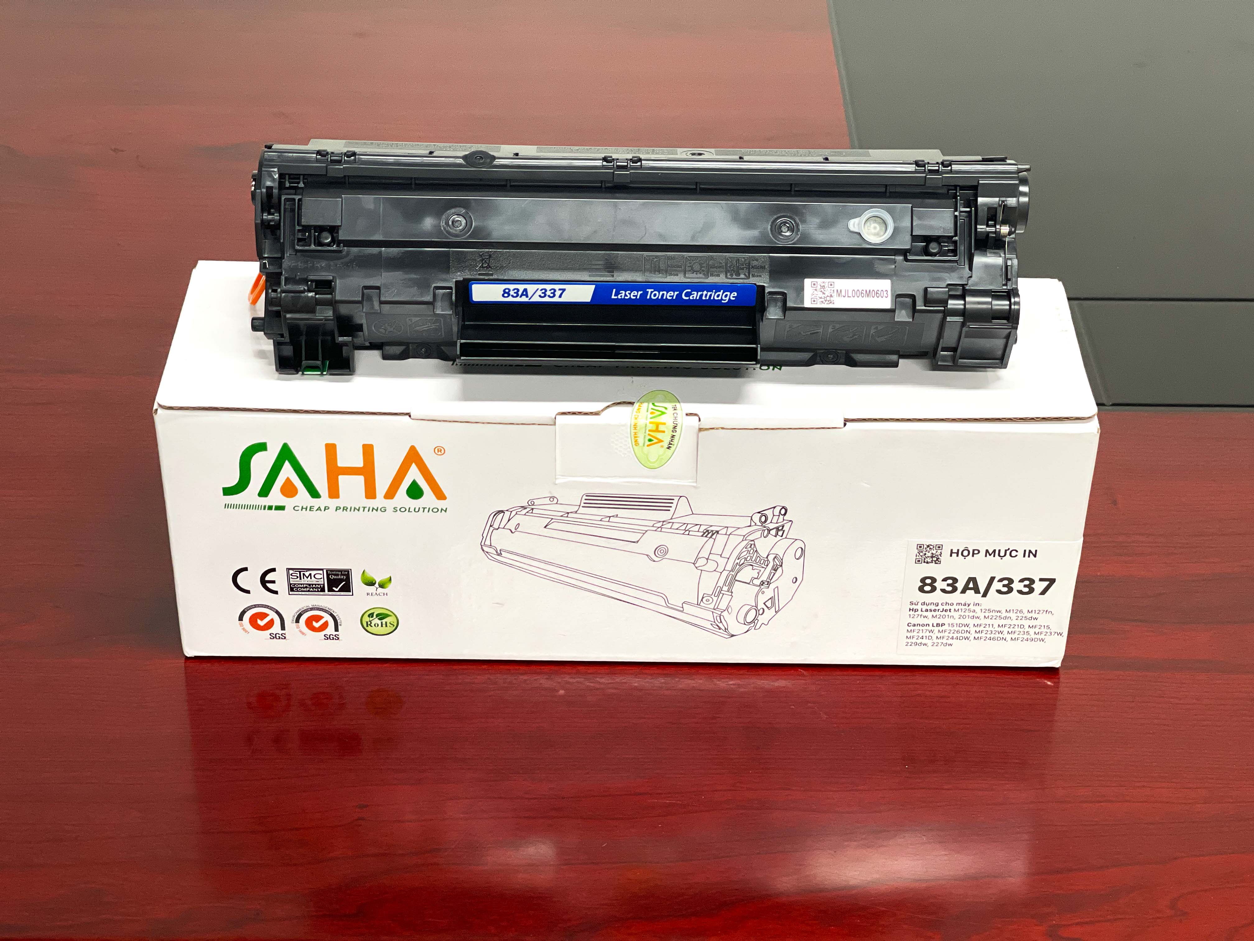 Hộp mực in SAHA 83X/337 cho máy in HP, Canon - Hàng chính hãng
