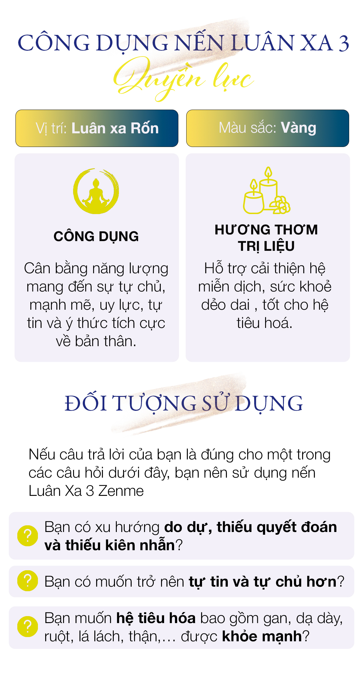 nến thơm - zenme - luân xa 3 - mang đến sự tự chủ, mạnh mẽ và quyền lực 5