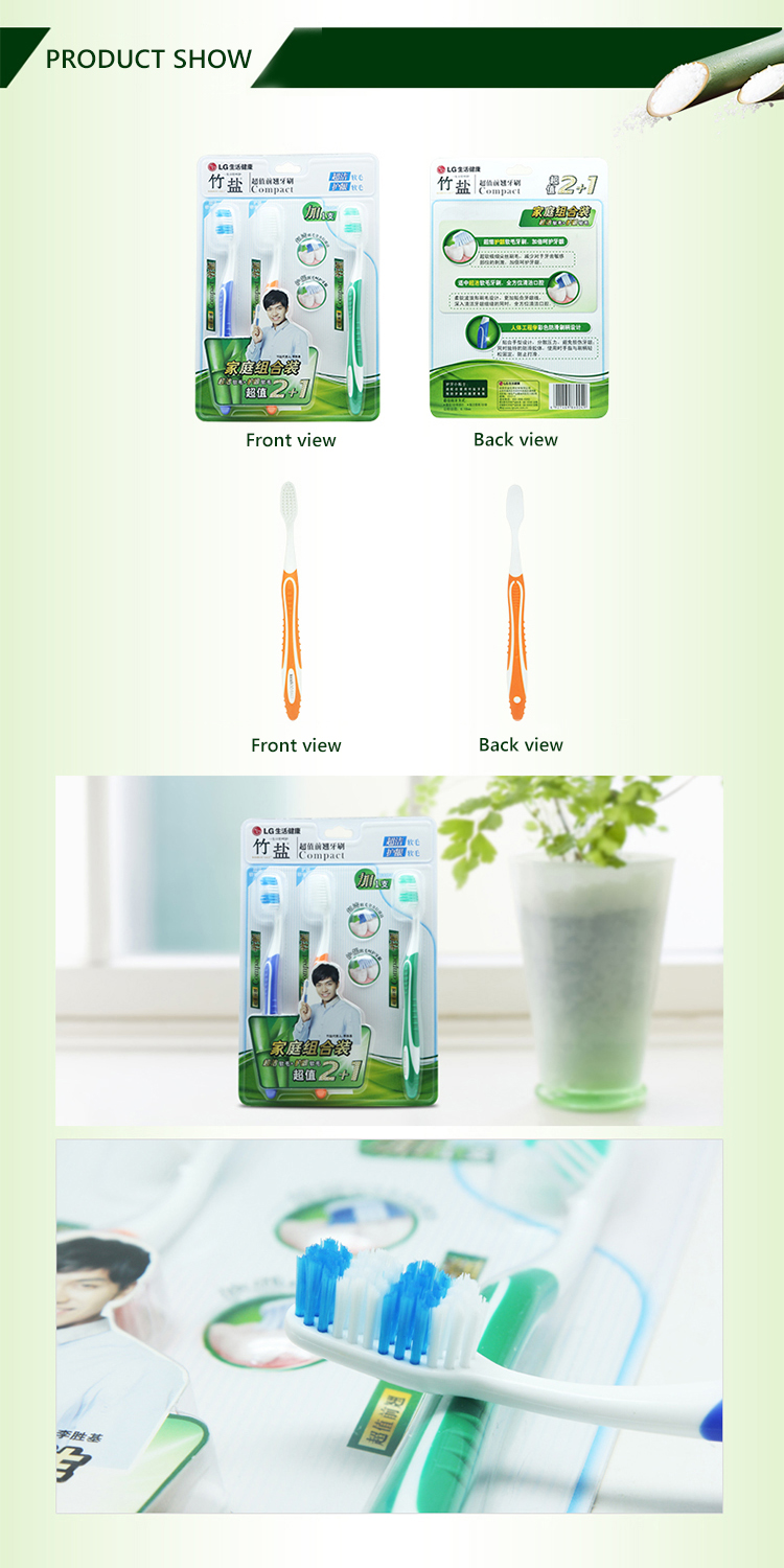 Bàn Chải Đánh Răng LG Bamboo Salt (Bộ 3 Cây)