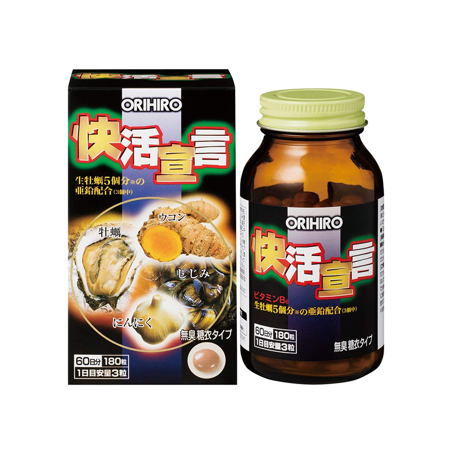 Combo Tinh chất hàu tươi tỏi nghệ Orihiro Vivacity và Trà diếp cá thải độc Dokudami Orihiro Nhật Bản