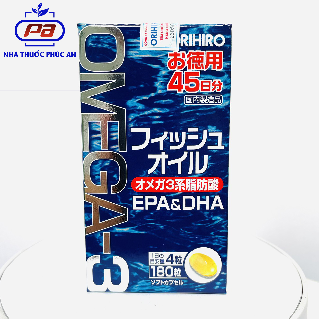 Viên Uống Dầu Cá Omega 3 Orihiro Nhật Bản 180 Viên