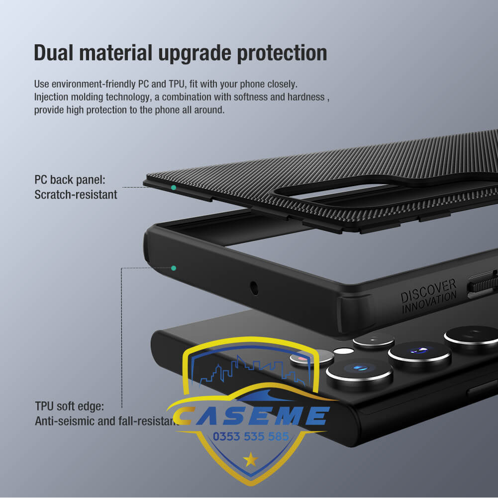 Ốp lưng dành cho Samsung S22 Ultra hàng chính hãng Nillkin dạng sần