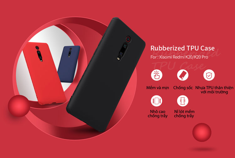Ốp lưng Xiaomi Mi 9T/9T Pro/Redmi K20 Nillkin Rubber Wrapped