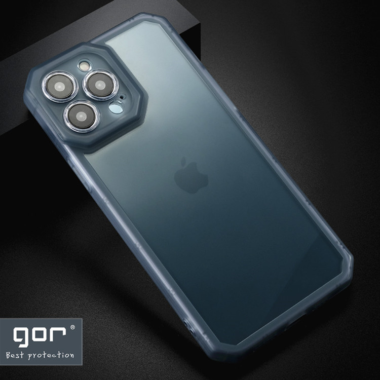 Ốp Lưng Silicon TPU trong suốt GOR ARMOR cho iPhone 13 Mini / 13 / 13 Pro / 13 Pro Max - Hàng Chính Hãng