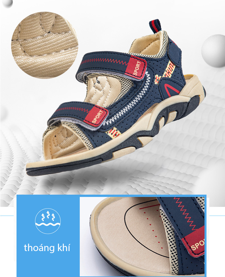 Giày Sandal quai hậu cho bé trai, thể thao siêu nhẹ, chống trơn trượt – GSD9092