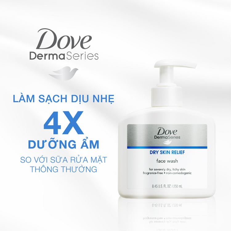 Sữa Rửa Mặt Dove Dermaseries Dry Skin Relief (250ml)