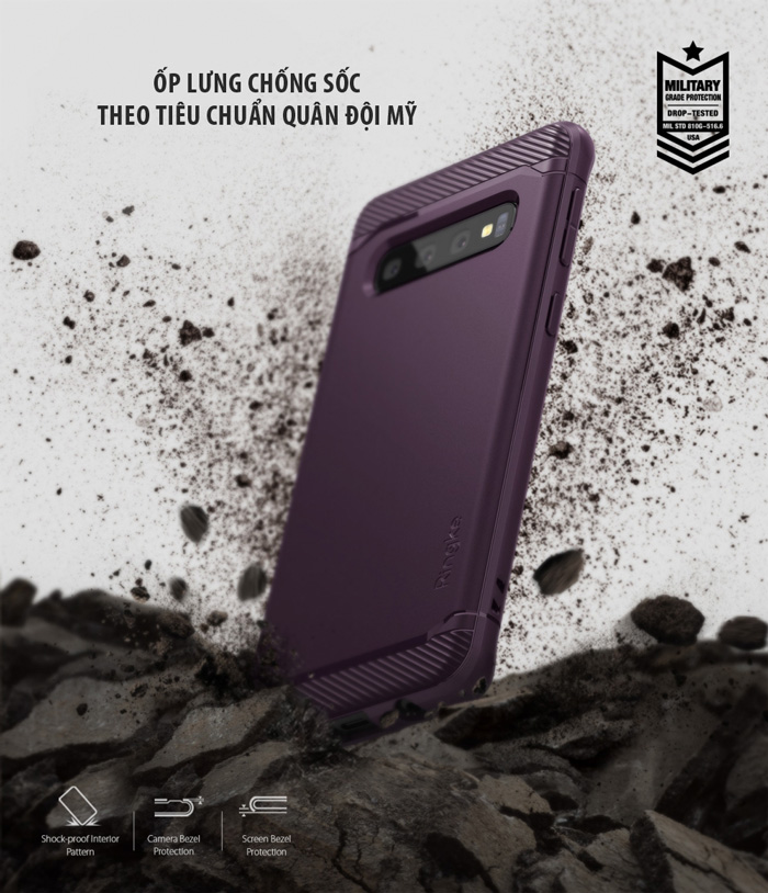 Ốp lưng Samsung Galaxy S10 Plus RINGKE Onyx