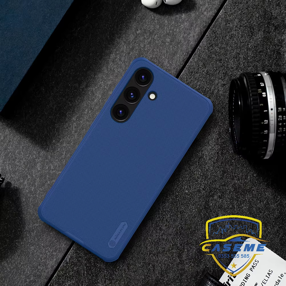 Ốp lưng cho Samsung S24 Ultra, Samsung S24 Plus, Samsung S24 hiệu NILLKIN Super Frosted Shield lưng sần viền mềm, bảo vệ camera, chống sốc, chống trơn, chống vân tay cao cấp - Hàng chính hãng.