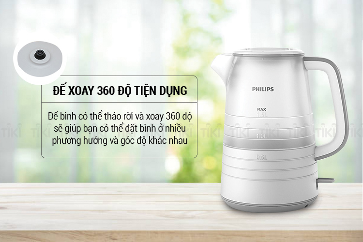 Bình Đun Siêu Tốc Philips HD9334 - 1.5L (Trắng)