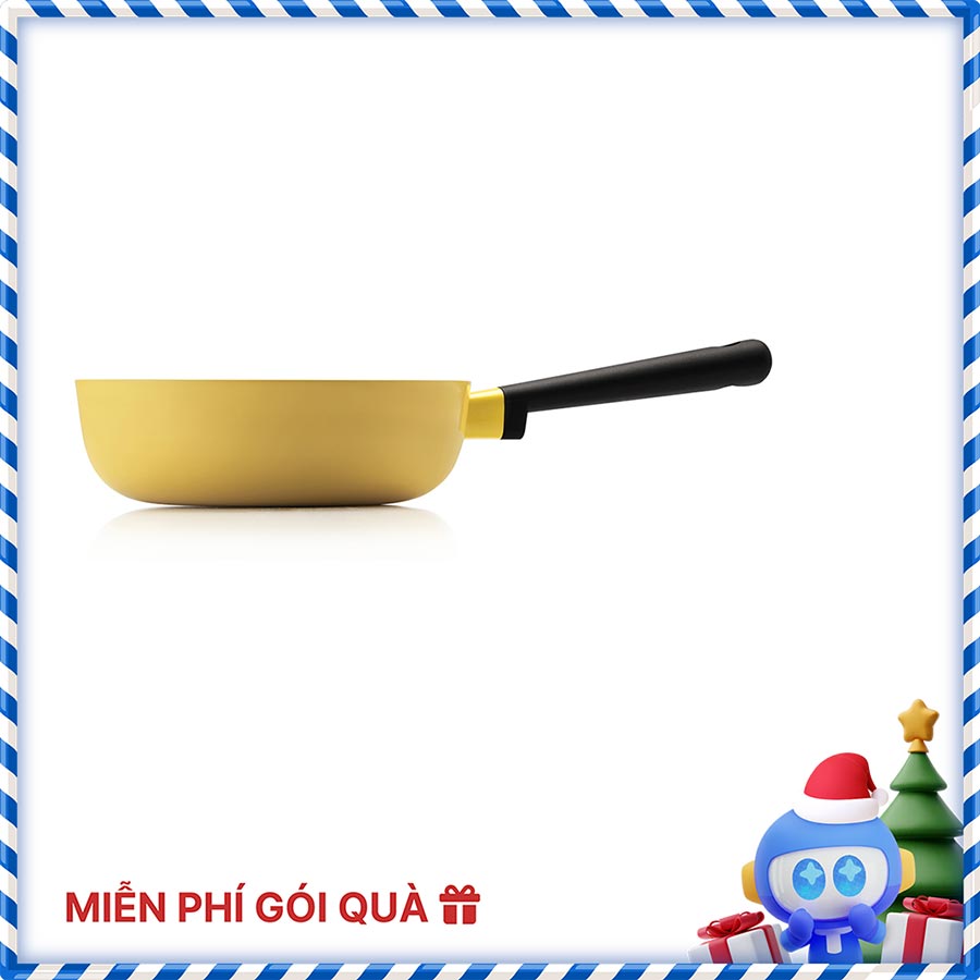 Chảo Sâu Lòng DECOR Lock&Lock LDE1225IH 22cm màu vàng - Hàng chính hãng