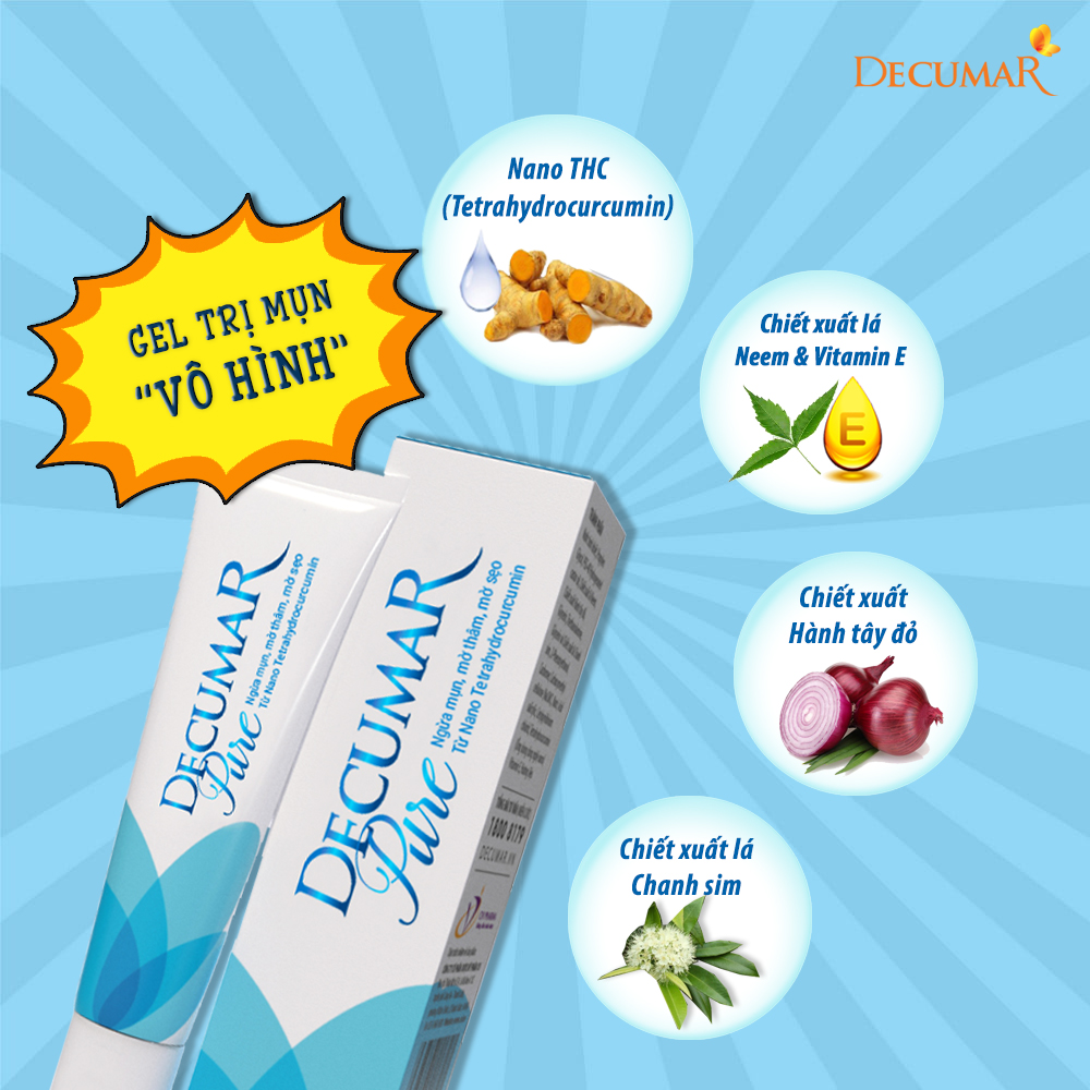 Thành phần chính của Gel trị mụn Decumar Pure