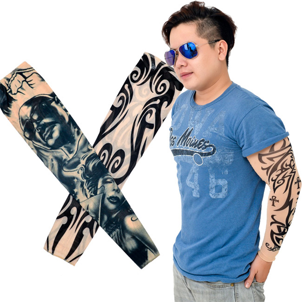 Găng Tay Hình Xăm Tattoo 3d (2 Găng Tay, Mẫu Ngẫu Nhiên)