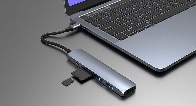 Cổng Chuyển Hyperdrive Bar 6-in-1 USB-C Hub (HD22E) For Macbook, Ipad Pro 2018, PC & Devices - Hàng Chính Hãng