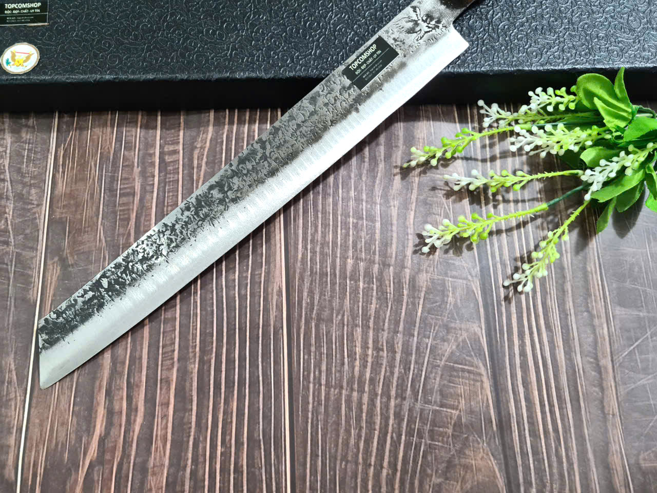 DAO BẾP PHÚC SEN - DAO BẾP SASHIMI MẶT HOA VĂN MÃ HN4