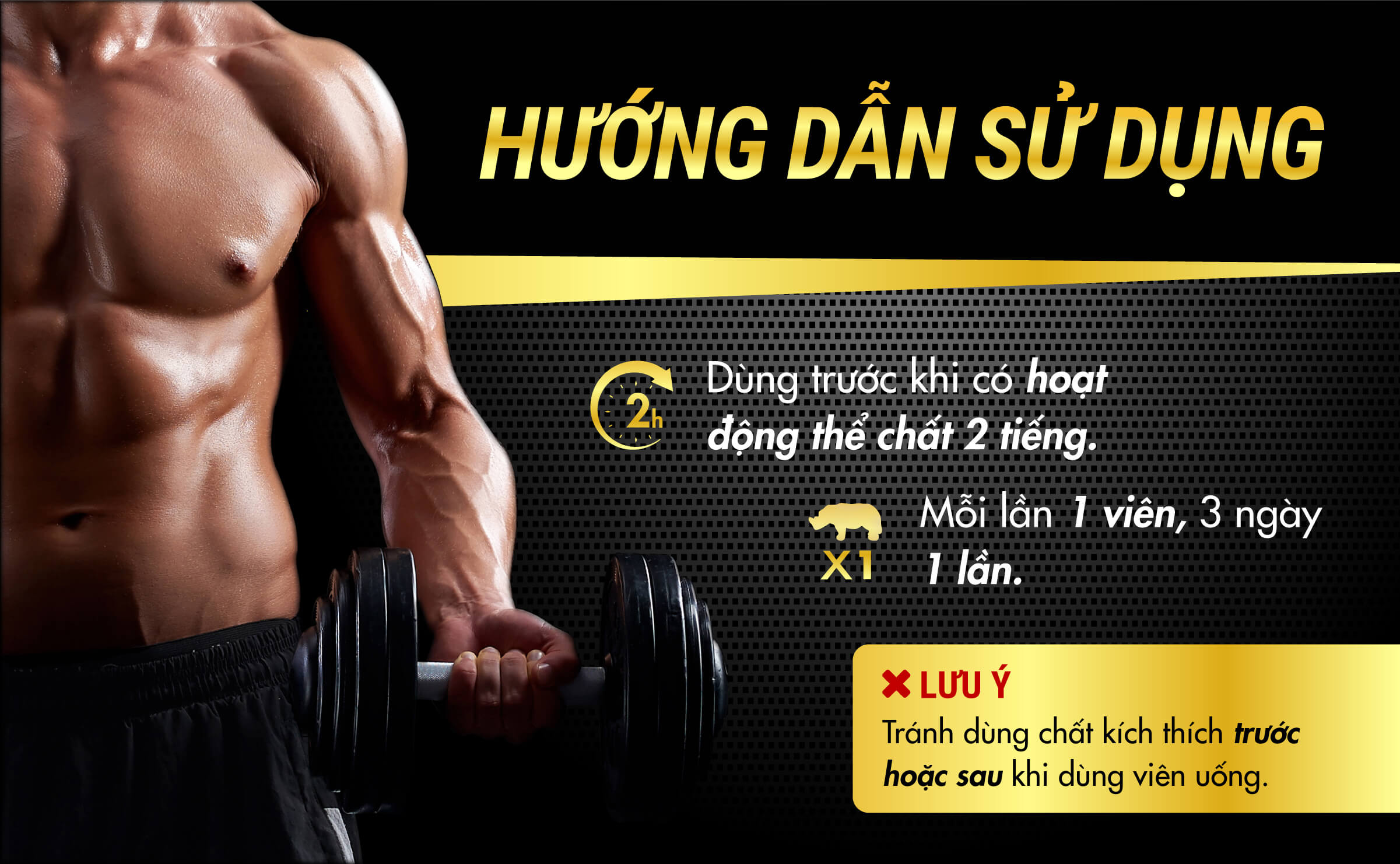 Viên uống phục hồi và tăng cường sức khỏe sinh lý nam giới Powergra Rino - Vỉ dùng thử 1 viên