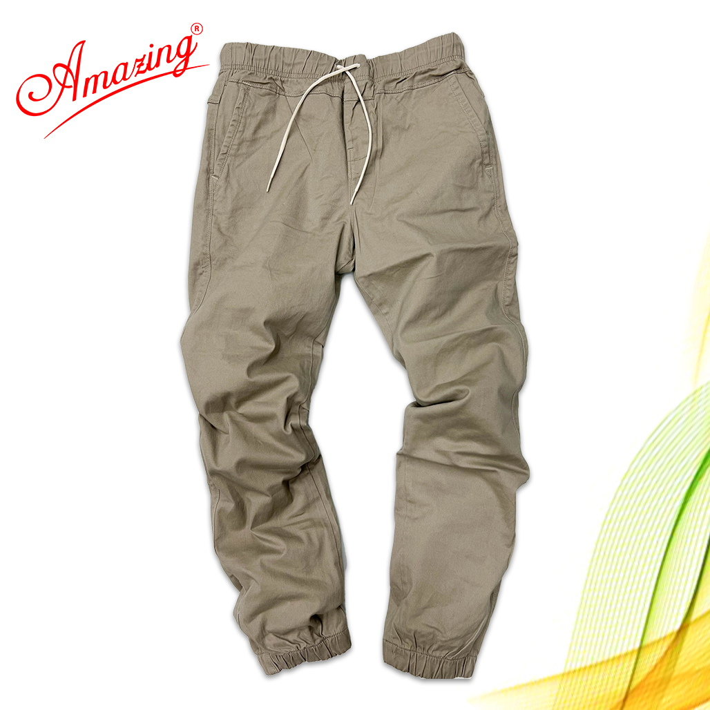 Quần jogger kaki nam cao cấp Amazing, sắc màu trẻ trung, phong cách thể thao cá tính, gấu quần bo chun, có big size
