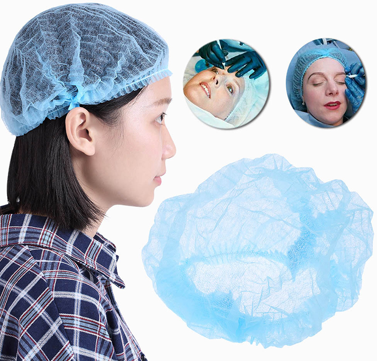 50Pcs Disposable Makeup Caps Elastic Hat for Eyelash Eyebrow Permanent Tattooing Microblading