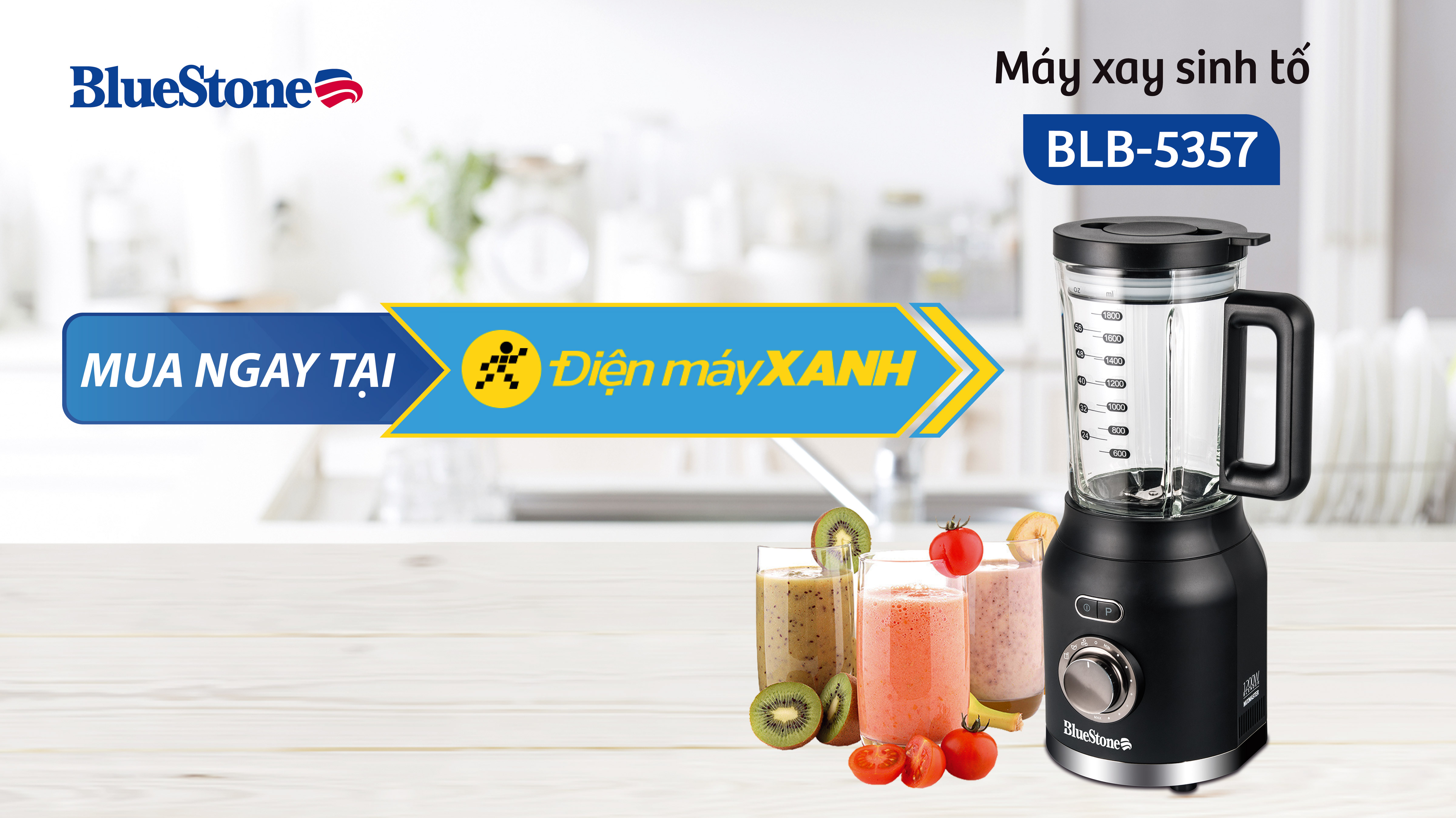 Máy Xay Sinh Tố Bluestone BLB-5357 (1200W) - Hàng chính hãng