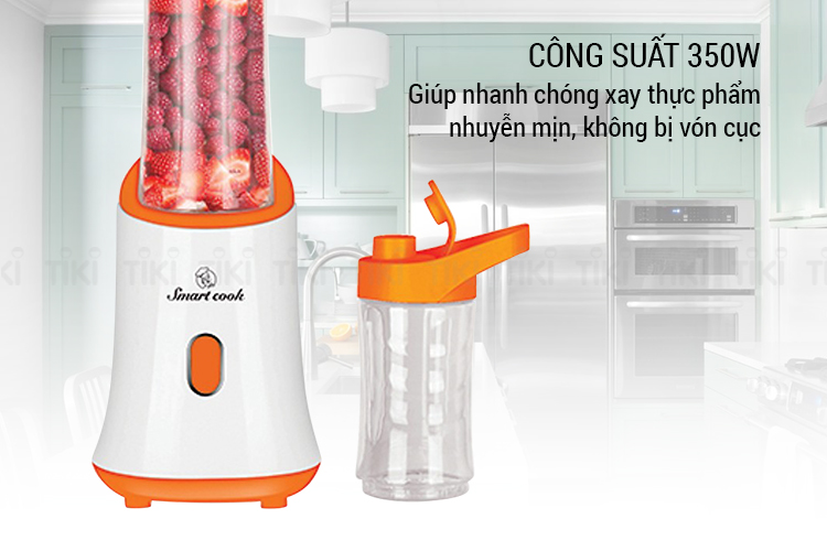 Máy xay sinh tố Elmich Smartcook BLS-3885 kèm 2 bình xay - Hàng chính hãng