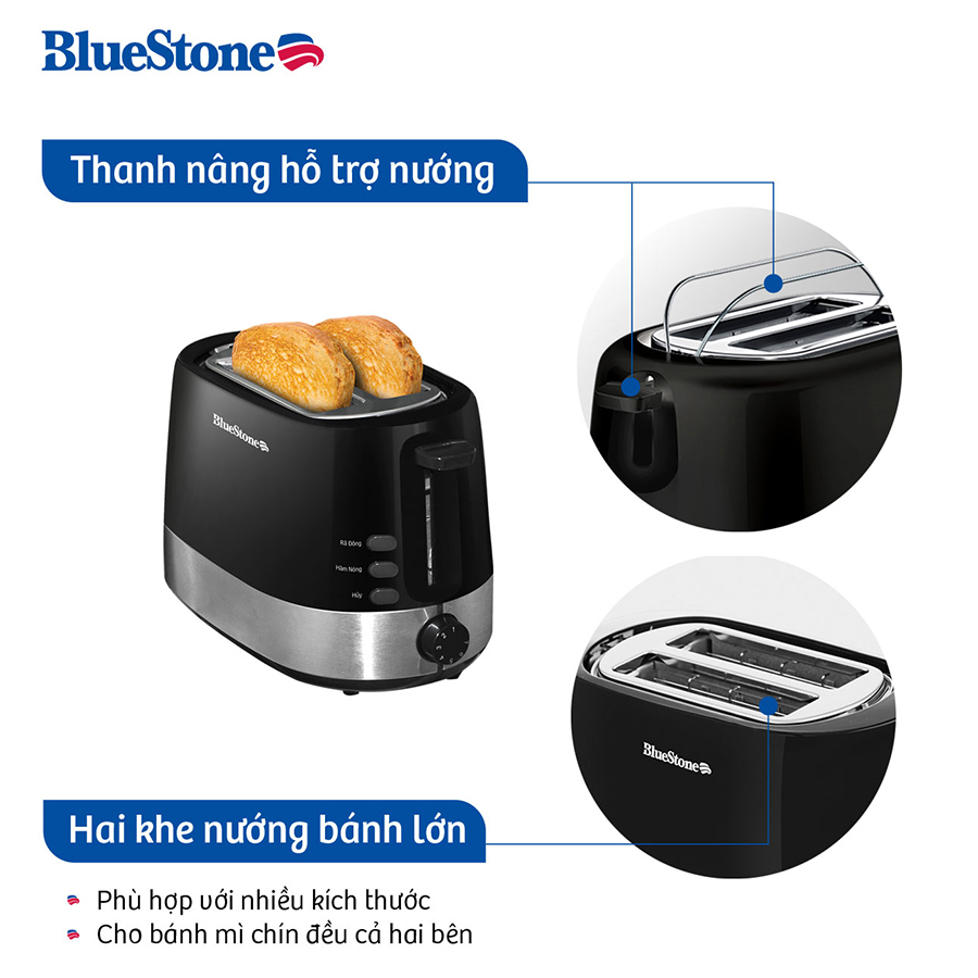 Máy Nướng Bánh Mì Bluestone TTB-2533 (850W)