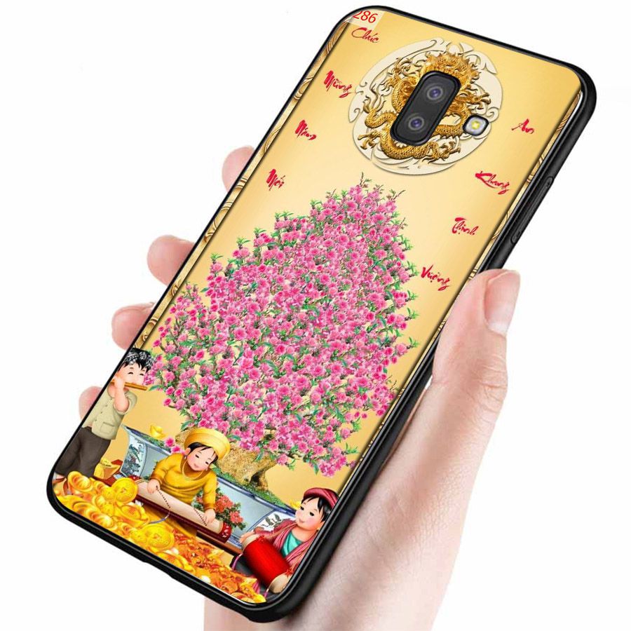 Ốp lưng điện thoại Samsung Galaxy J4 - Tranh Mai Đào MS MDAO031