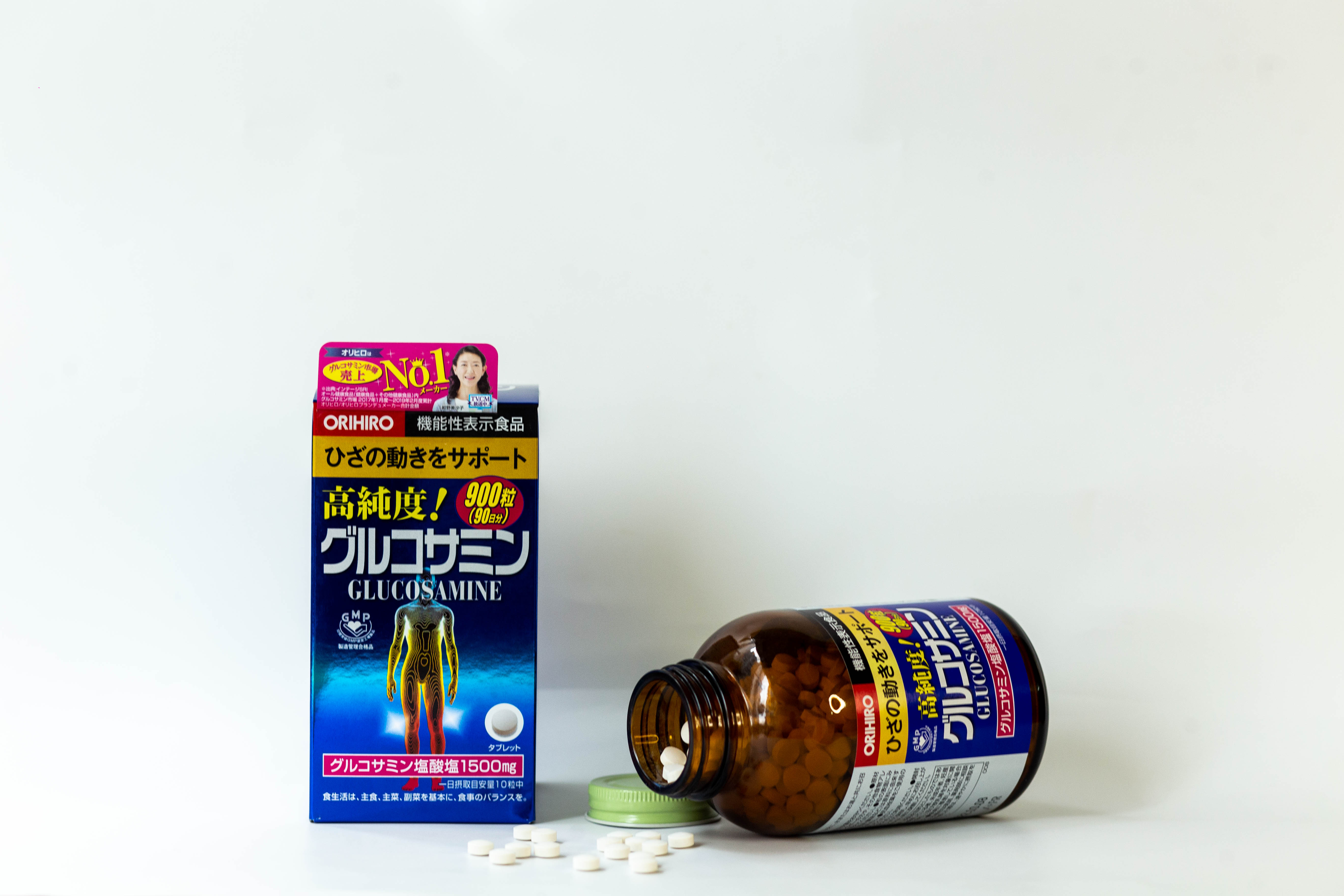 Viên uống bổ sung Glucosamine Orihiro Nhật Bản hỗ trợ giảm đau, giảm thoái hóa xương khớp hiệu quả, 900 viên/hộp - HÀNG CHÍNH HÃNG