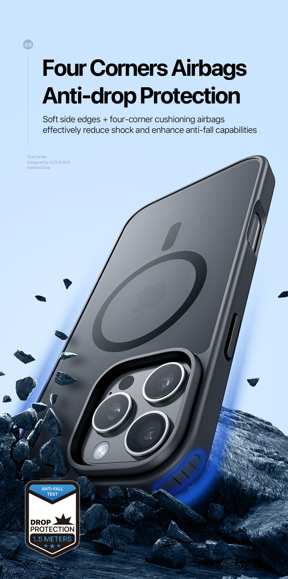 Ốp Lưng Sạc Từ Tính cho iPhone 16 Pro/ 16 Pro Max/ iphone 16/ 16 Plus Dux Ducis Yind Series, chống sốc, chống vân tay_ Hàng chính hãng