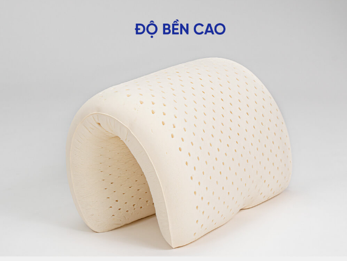 Gối Cao Su Liên Á Oval LAGOV4565 (45 x 65 cm) - Trắng