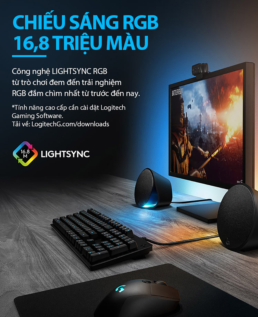 Chuột game hiệu suất cao Logitech G502 Hero RGB Lightsync - Hàng chính hãng