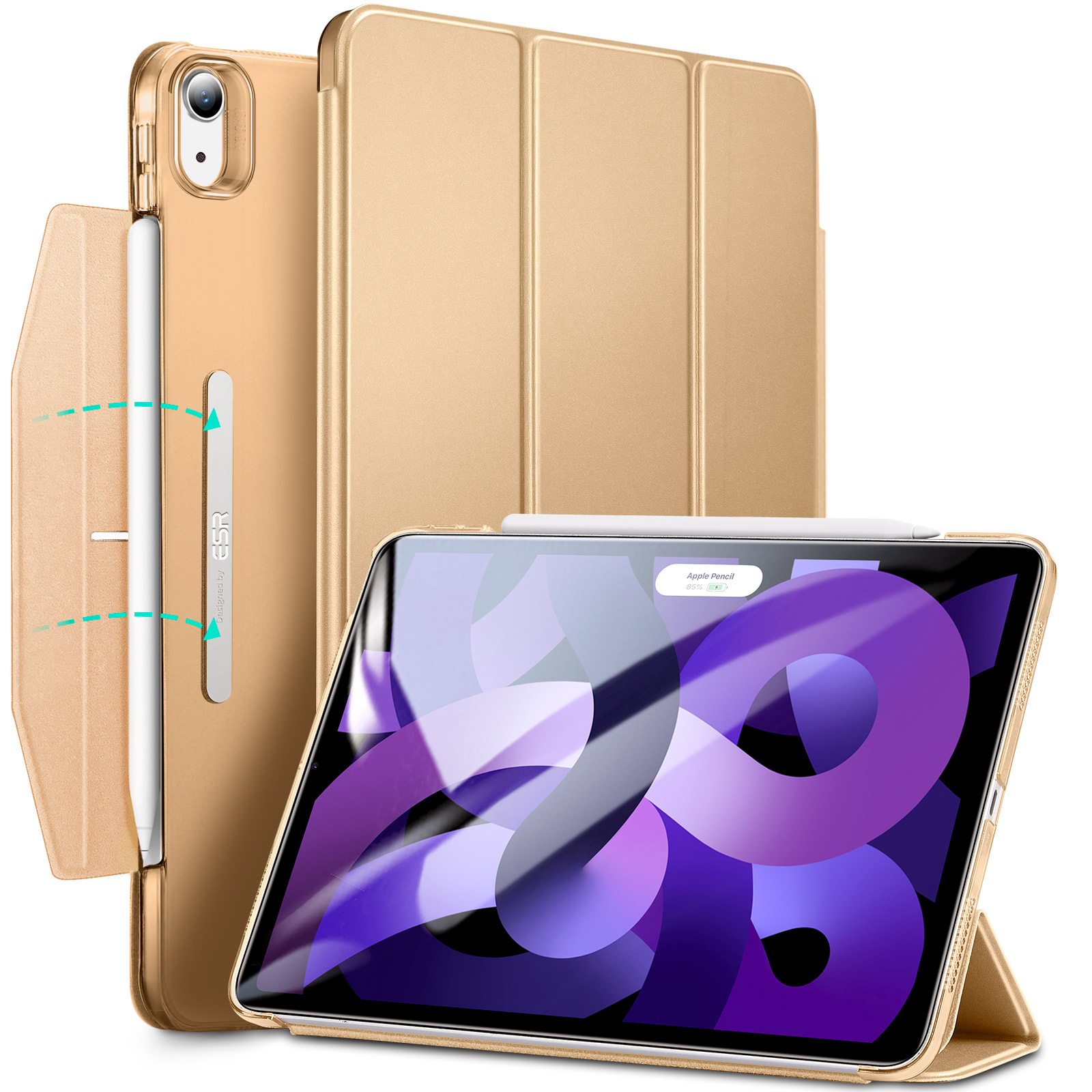 Bao Da Dành Cho iPad Air 4/ Air 5/ Air 6 ESR Ascend Trifold Hard Case - Hàng Chính Hãng
