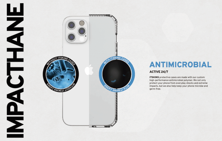 Ốp Lưng dành cho iPhone 13/13 Pro/13 Pro Max ITSKINS Hybrid // Clear Antimicrobial - Hàng Chính Hãng