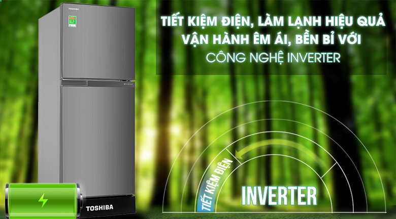 Tủ lạnh Toshiba Inverter 194 lít GR-A25VS(DS1) - Hàng Chính Hãng - Chỉ Giao Hàng TP.HCM