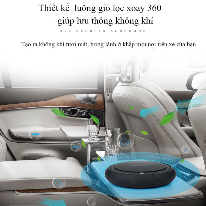 Máy khử mùi, lọc không khí Hyundai trong ô tô HY-12