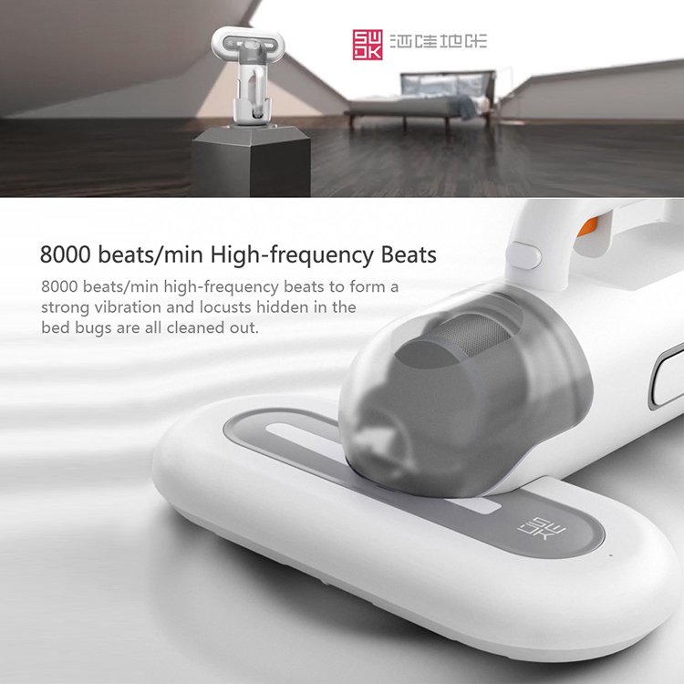 Xiaomi SWDK Wireless Handheld Mite Cleaner KC101 Dust Mite Controller Ultraviolet Cleaner With Power Charger 6000Pa White US Plug