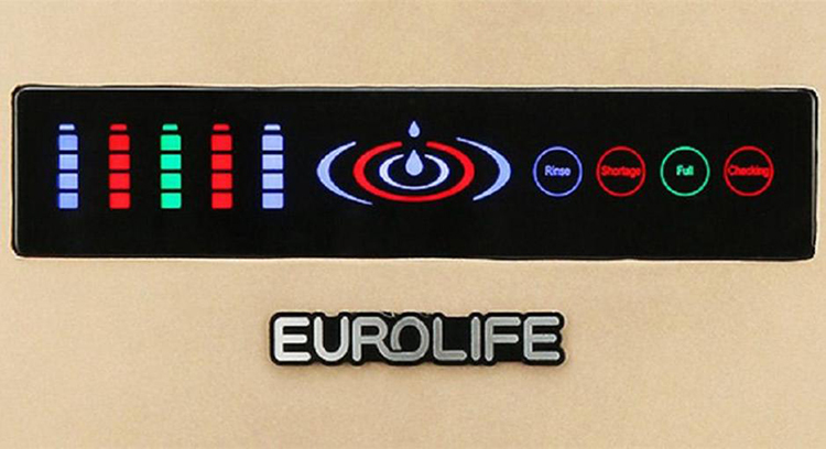 Máy Lọc Nước Ro 5 Cấp Lọc Uống Trực Tiếp, Có Đèn Báo Thay Lõi Eurolife EL-Ro-600H (Đen Vàng)