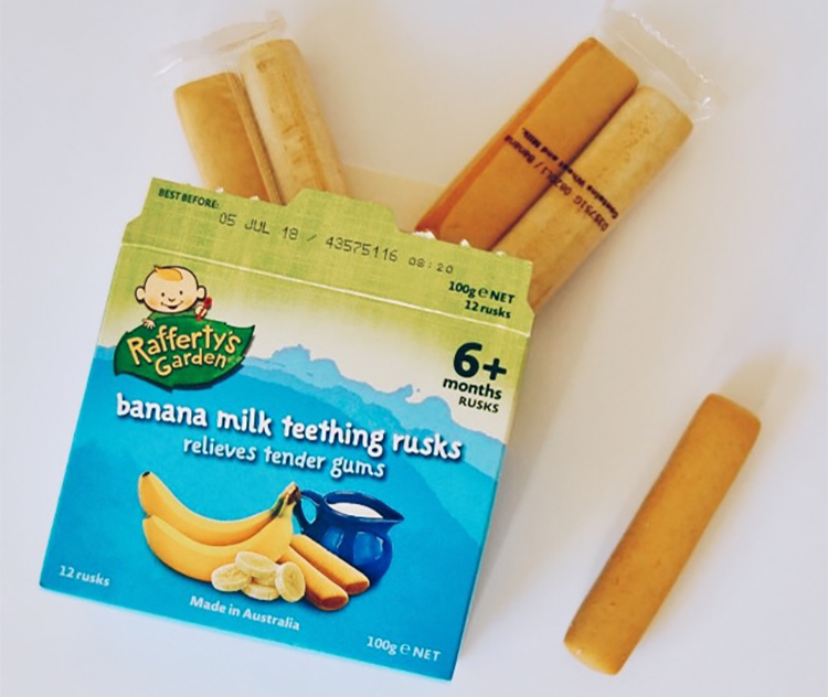Thanh Bánh Sữa Chuối Rafferty'S Garden Cho Bé Mọc Răng (100g)