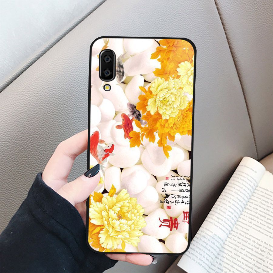 Ốp kính cường lực cho điện thoại Samsung Galaxy A50 - mẫu đơn MS MAUDON010