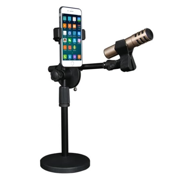 Kaifu frog (KFW) DS-22 desktop mobile phone holder microphone microphone desktop sing live broadcast bracket retractable metal bracket
