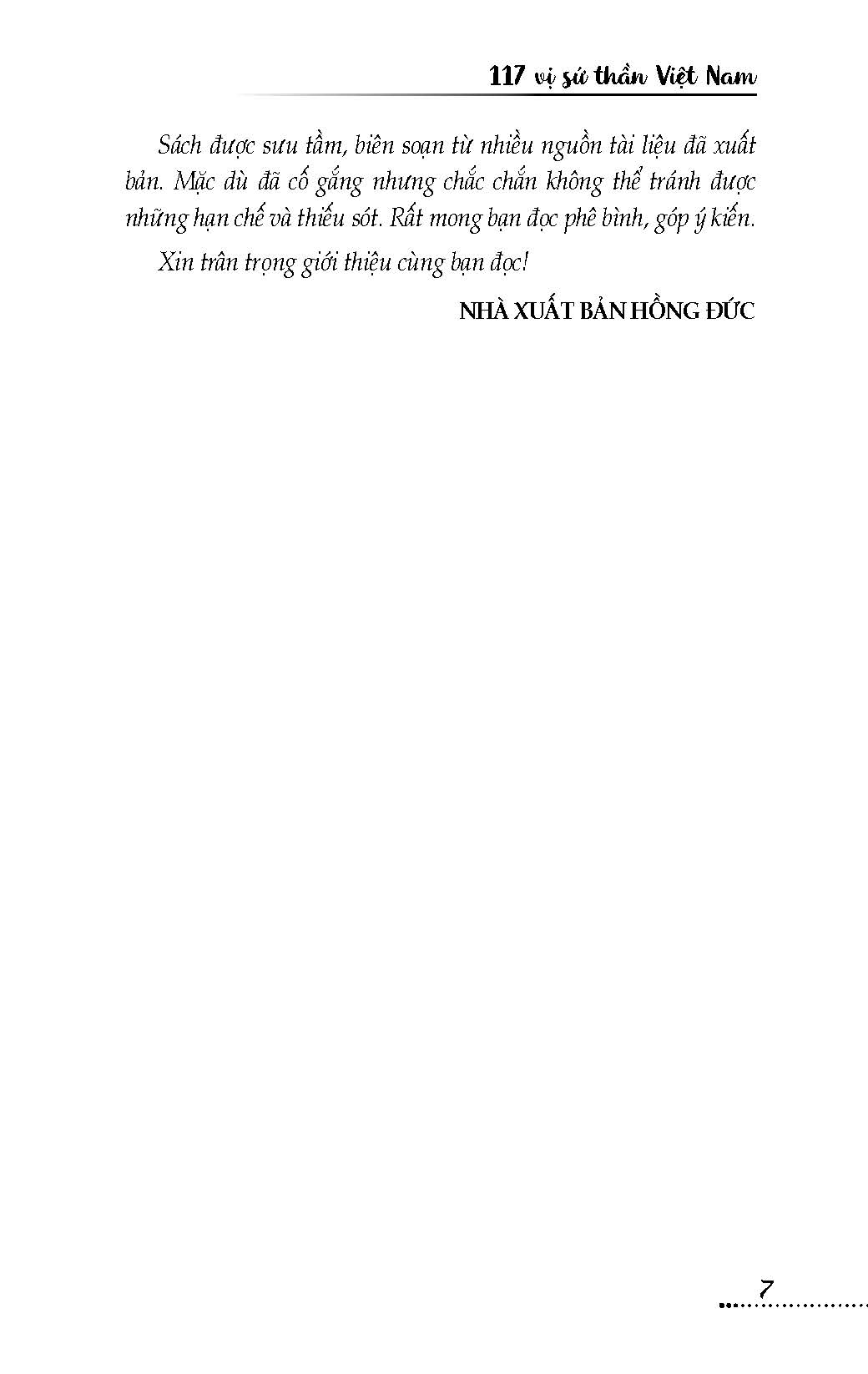 117 Vị Sứ Thần Việt Nam