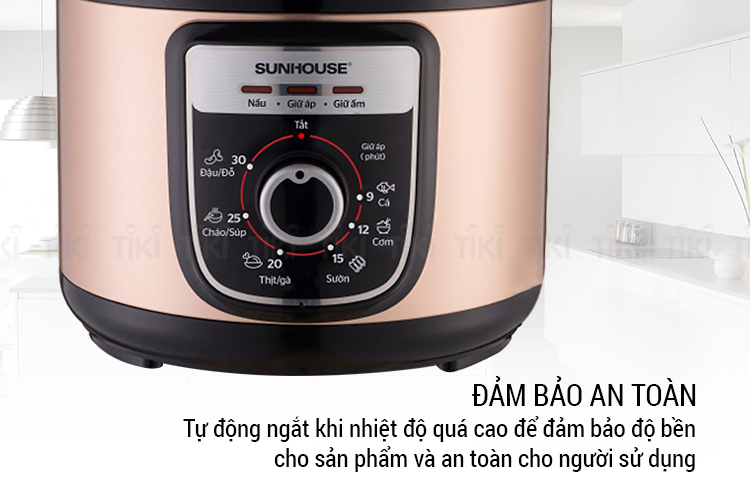 Nồi Áp Suất Điện Đa Năng Sunhouse Shd1653 (5.0 Lít) - Hàng Chính Hãng