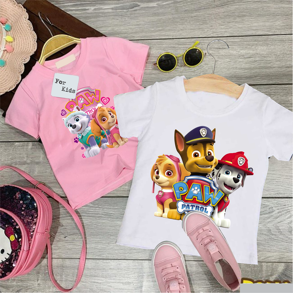 Áo Thun Đội Chó Cứu Hộ Paw Patrol Cho Bé Trai Bé Gái - Áo thun Áo Thun Đội Chó Cứu Hộ Paw Patrol Cho Bé Trai Bé Gái - Áo Thun