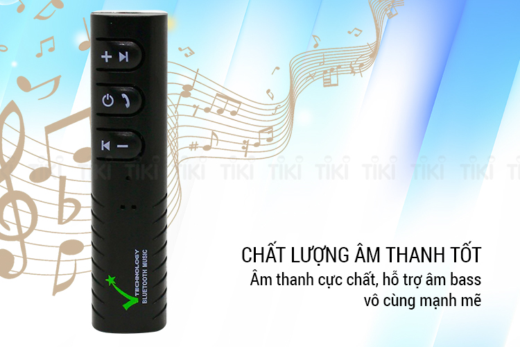 Thiết Bị Chuyển Đổi Âm Thanh Có Dây Thành Không Dây VietTech Bluetooth Music V4.1 (Đen) - Hàng Chính Hãng