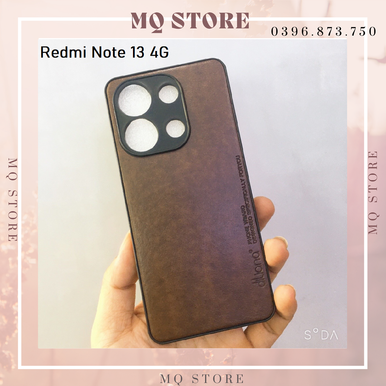 Ốp lưng cho Xiaomi Redmi Note 13 4G dẻo vân da thể thao bảo vệ camera ( hàng chính hãng)