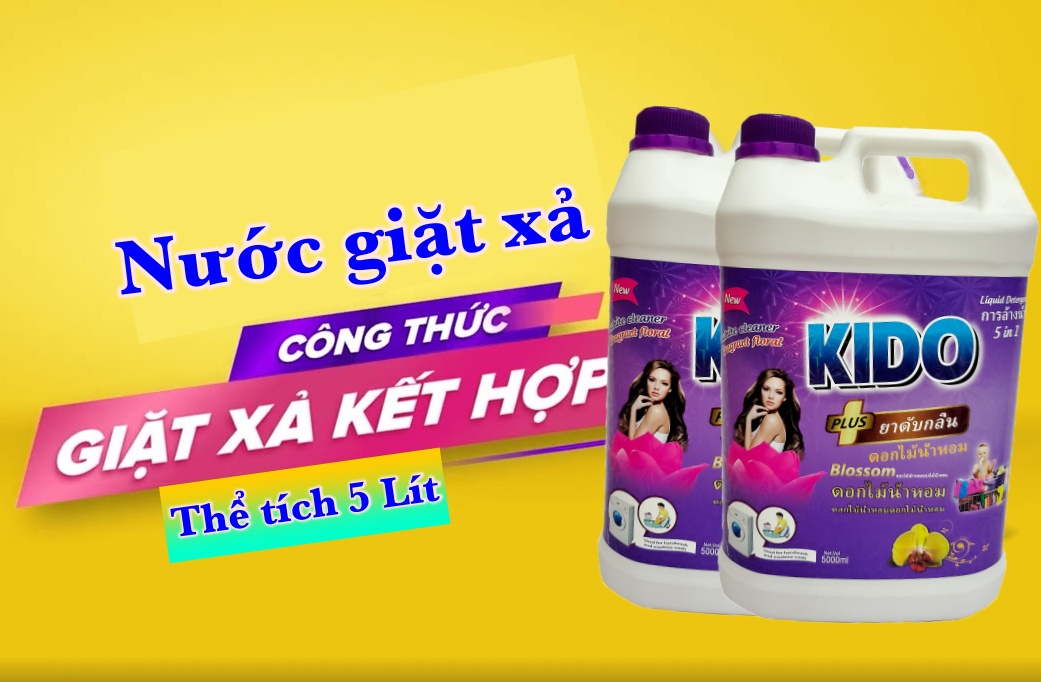 nước giặt xả 5 in1 thái lan (5 lít ) sạch nhanh kido lít lưu hương thơm lâu 3